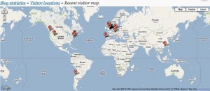 Google Recent Visitors Map for antsomerset.co.uk